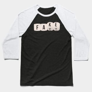 Dice Thrown Fact and Fake Baseball T-Shirt